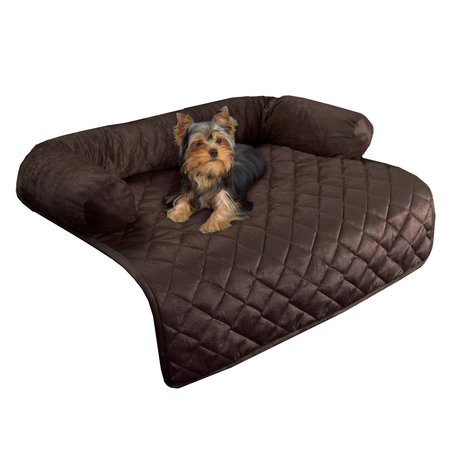 PET ADOBE Pet Adobe Furniture Protector Pet Cover with Bolster - Brown - 30x30.5 352193CXF